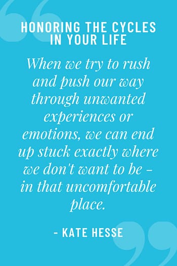 When we try to rush and push our way through unwanted experiences or emotions, we can end up stuck exactly where we don't want to be - in that uncomfortable place.