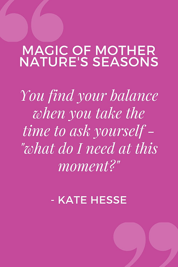 You find your balance when you take the time to ask yourself - 