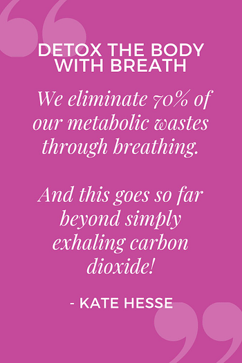 We eliminate 70% of our metabolic wastes through breathing. And this goes so far beyond simply exhaling carbon dioxide!