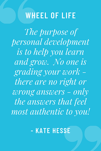 The purpose of personal development is to help you learn and grow. No one is grading your work - there are no right or wrong answers - only the answers that feel most authentic to you!
