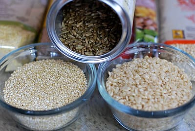 Dried grains - rice & quinoa