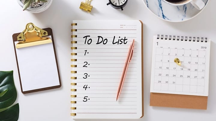 organizing a to-do list