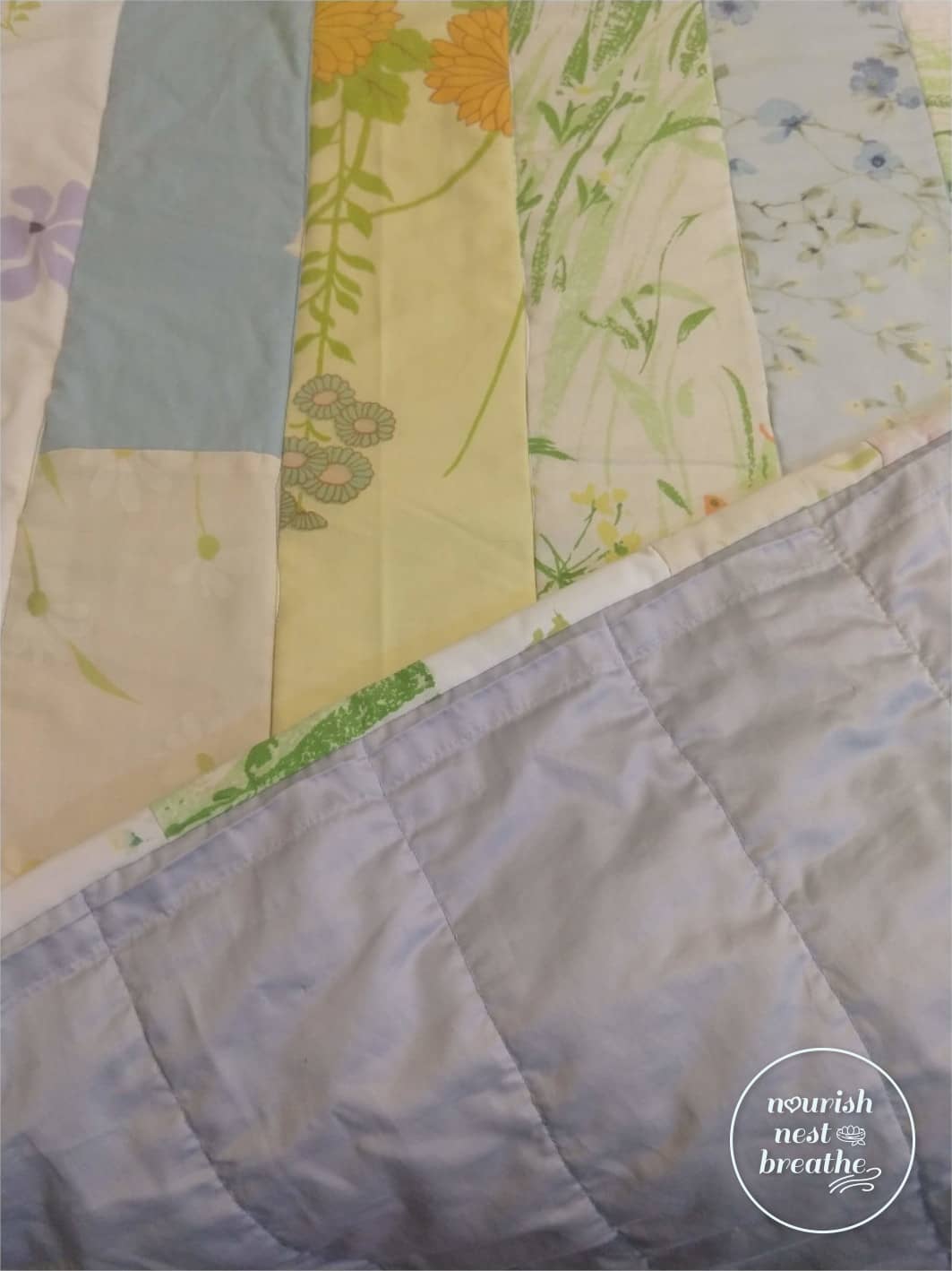 Jelly Roll Quilt - top, binding & back