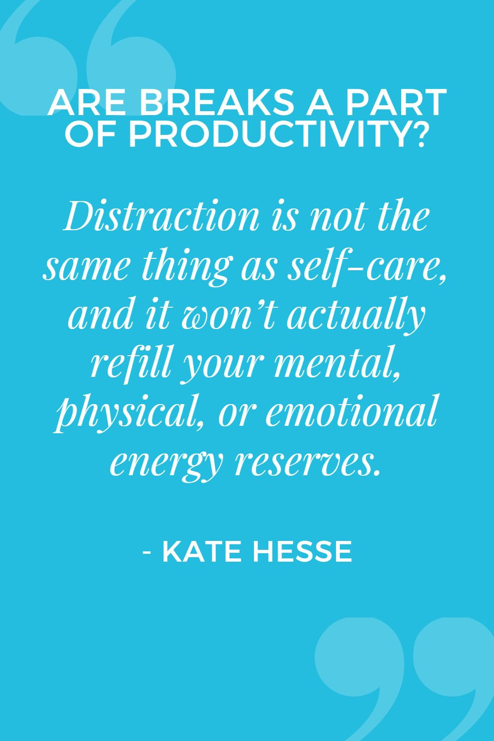 Distraction is not the same thing as self-care and it won't actually refill your mental, physical, or emotional energy reserves.