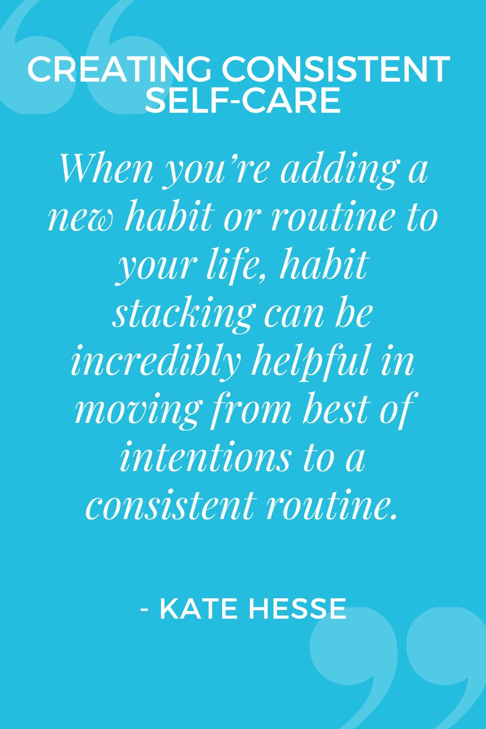 When you're adding a new habit or routine to your life, habit stacking can be incredibly helpful in moving from best of intentions to consistent routine.