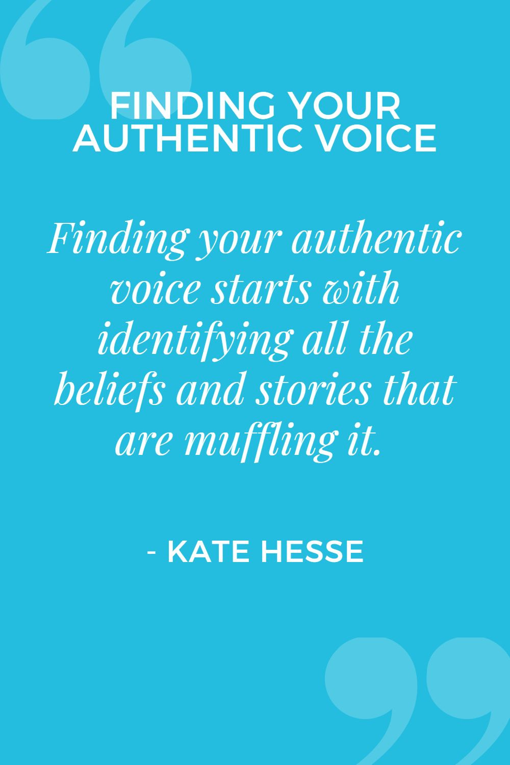 Finding your authentic voice starts with identifying all the beliefs and stories that are muffling it.
