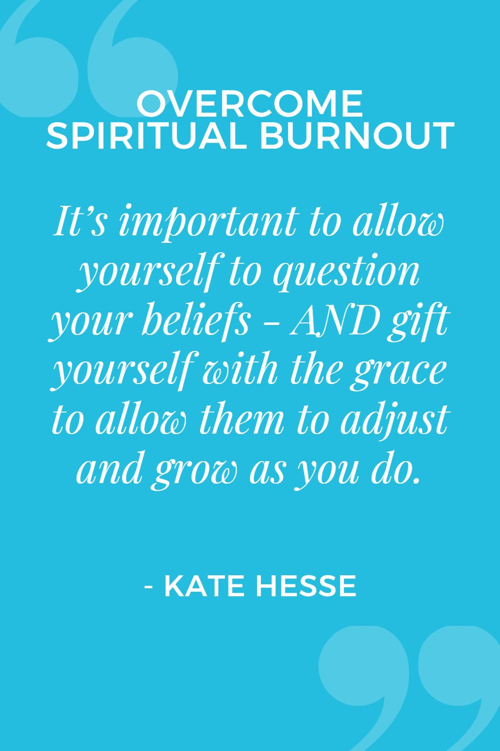 It's important to allow yourself to question your beliefs - AND gift yourself with the grace to allow them to adjust and grow as you do.